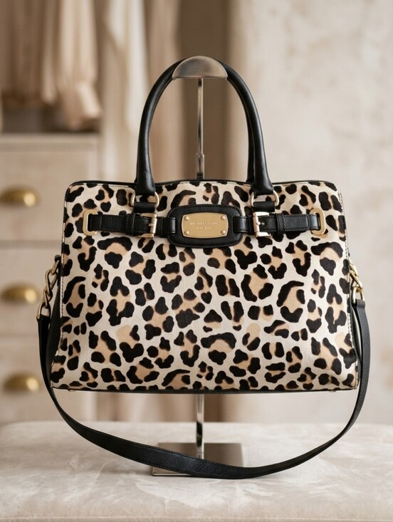 MICHAEL Michael Kors Handbags - Michael Kors Leopard Calf Hair Hamilton Satchel